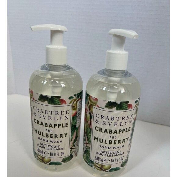 Crabtree & Evelyn Crabapple Mulberry Hand Wash 16.9oz Lot of 2 Discontinued - Picture 1 of 5
